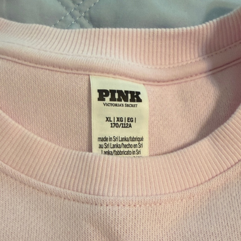 PINK Victoria's Secret Light Pink Crew Neck Sweater - Picture 3 of 3